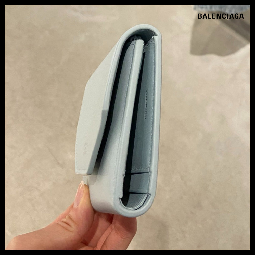 【BALENCIAGA】Envelope Bifold Wallet Aqua