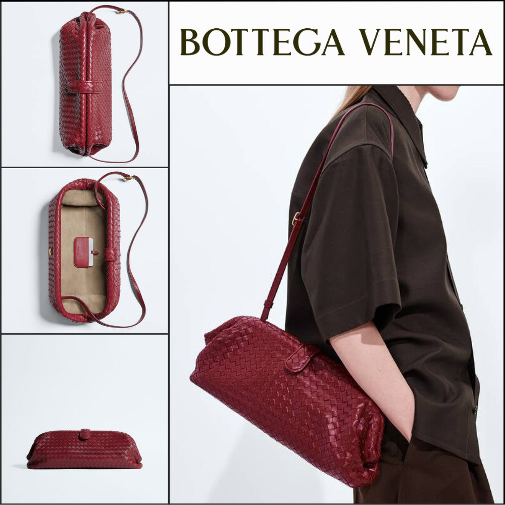【韓国百貨店 BOTTEGA VENETA】Lauren 1979 Clutch Bag Lava Red