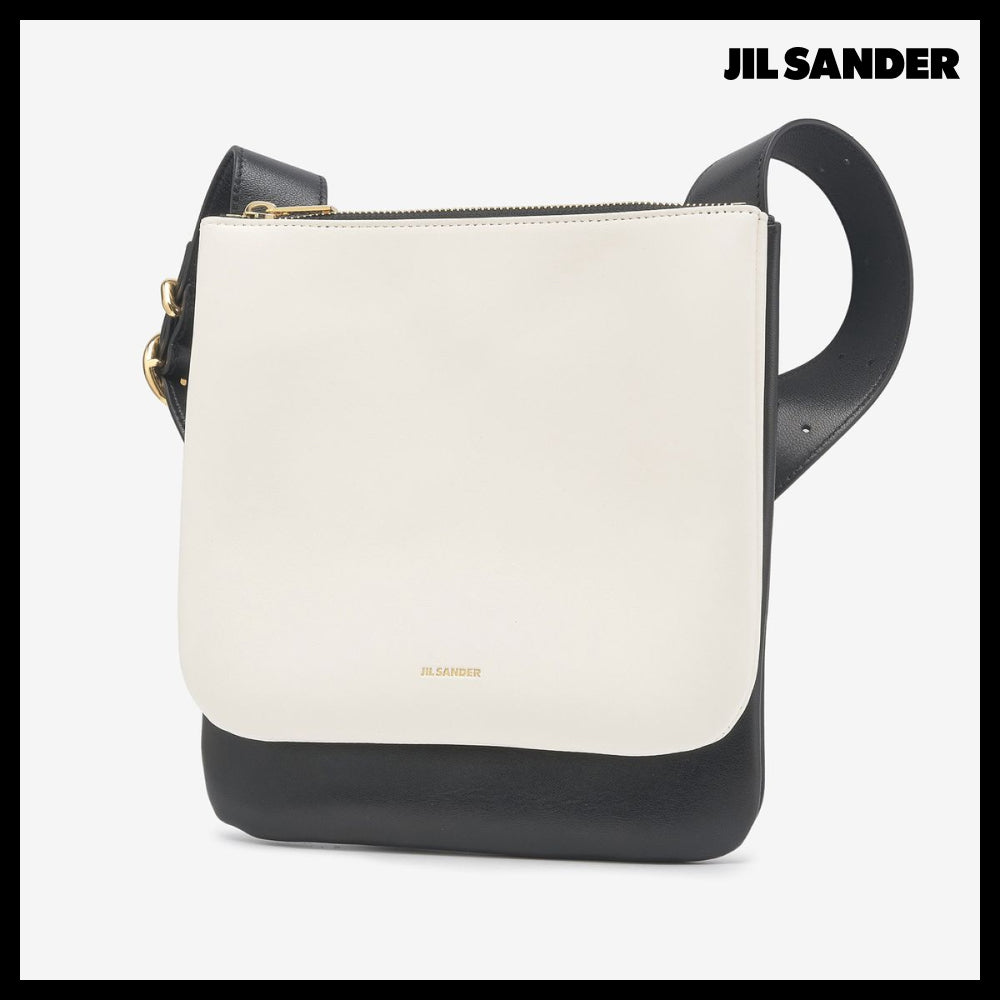 【JIL SANDER】Ombre two-tone shoulder bag black white