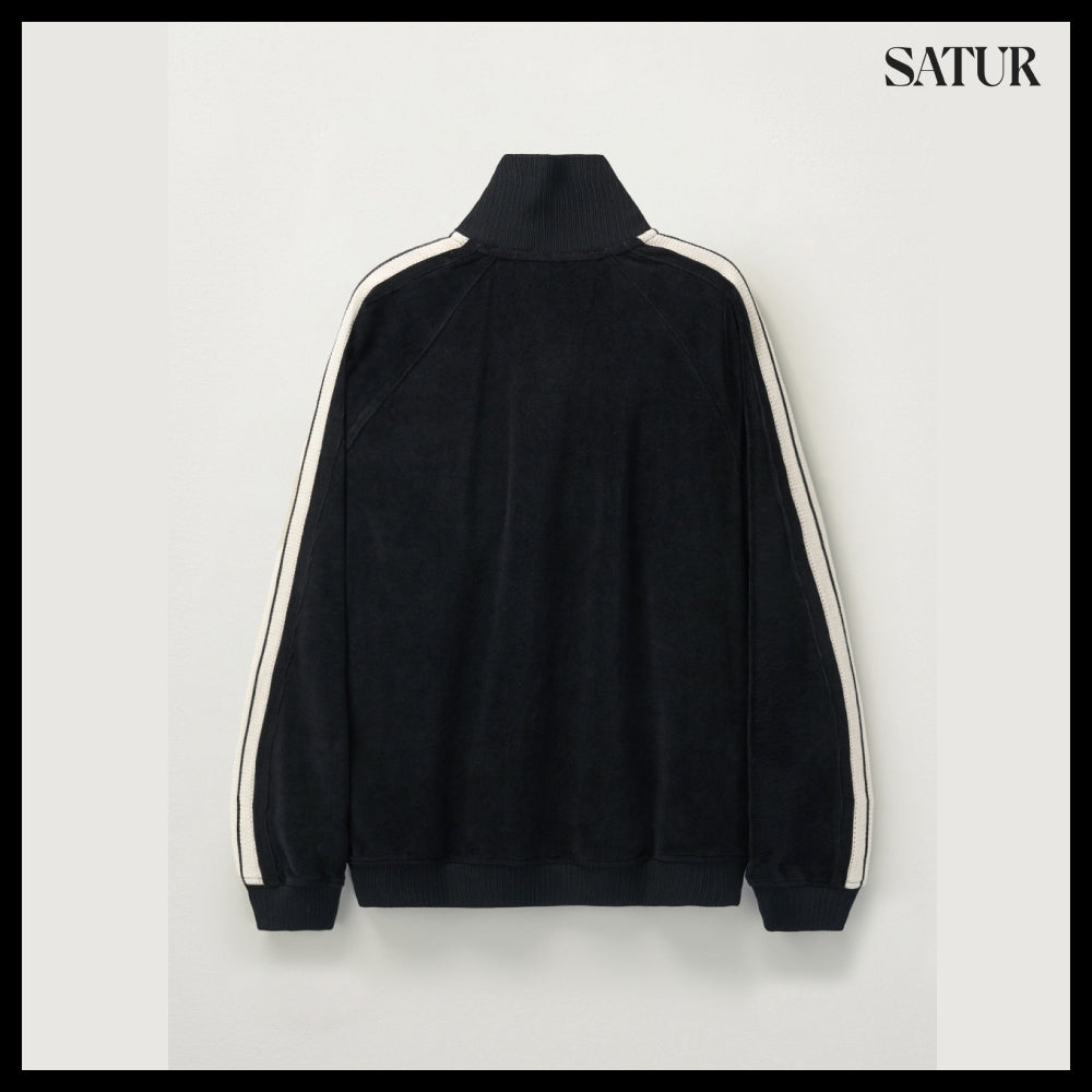 【SATUR】Velour Loose Fit Half Zip-Up 3colors