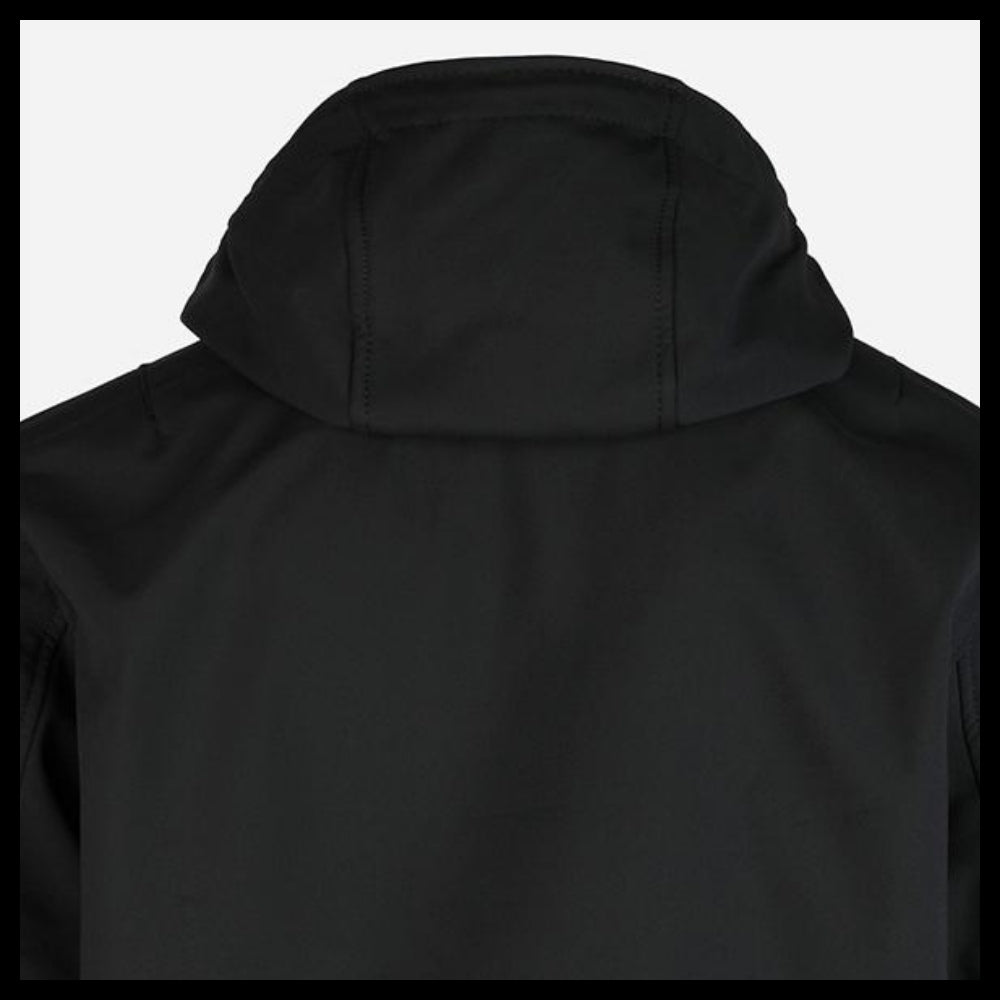 【Stone Island】Soft Shell Hooded Jacket Black