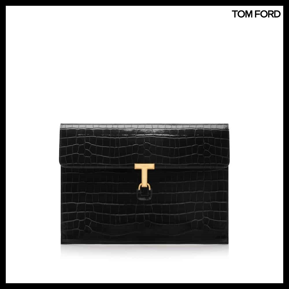 【TOM FORD】CROCO EMBOSSED LEATHER PORTFOLIO