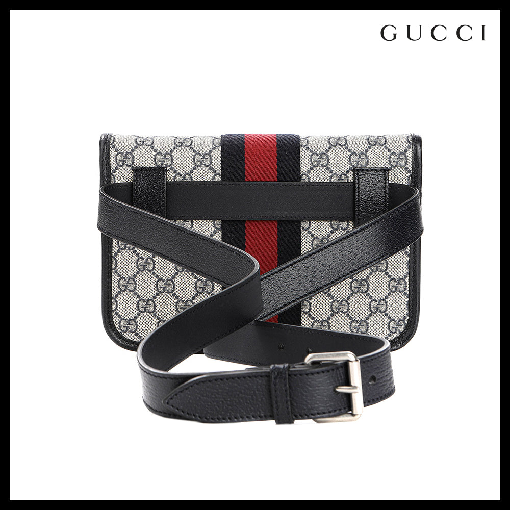 【GUCCI 】Ophidia GG Supreme Canvas Leather Belt Bag BEIGE