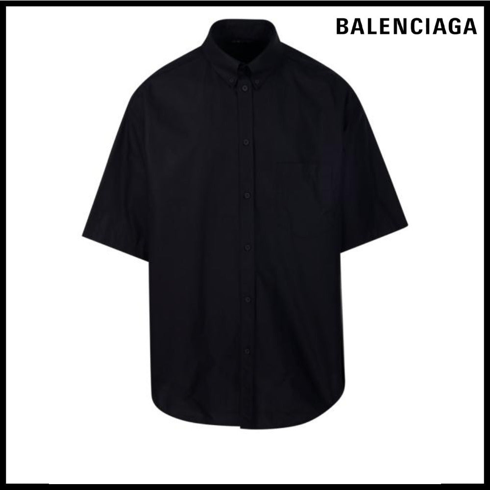 【BALENCIAGA】Political Stencil Short Sleeve Shirt Large Fit