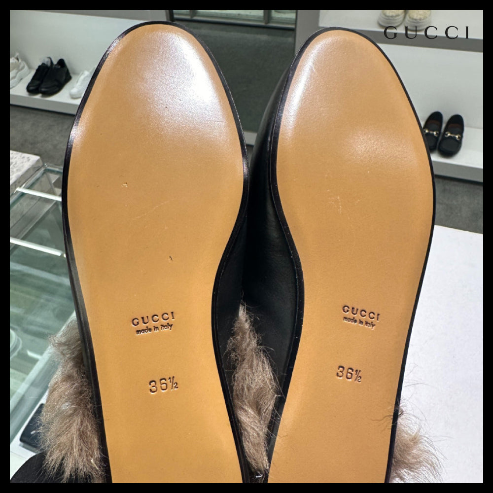 【GUCCI】Princetown Re-Edition Leather Mules Women