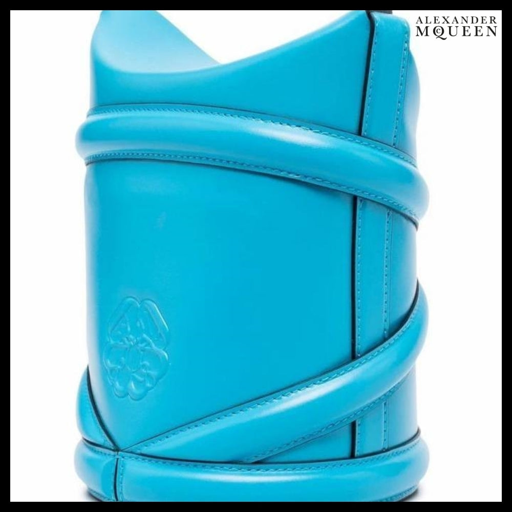 【Alexander Mcqueen】Small Curve Bag Blue