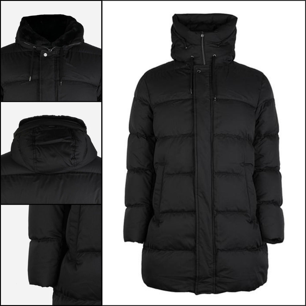 【Herno】Men's Arendelle Hooded Padded Jacket Black
