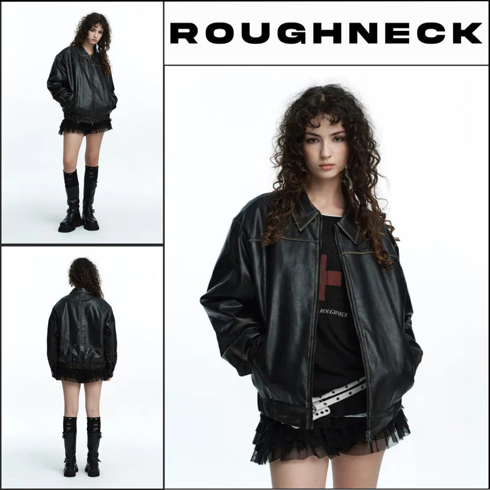 【ROUGHNECK】Washing Leather Blouson Jacket