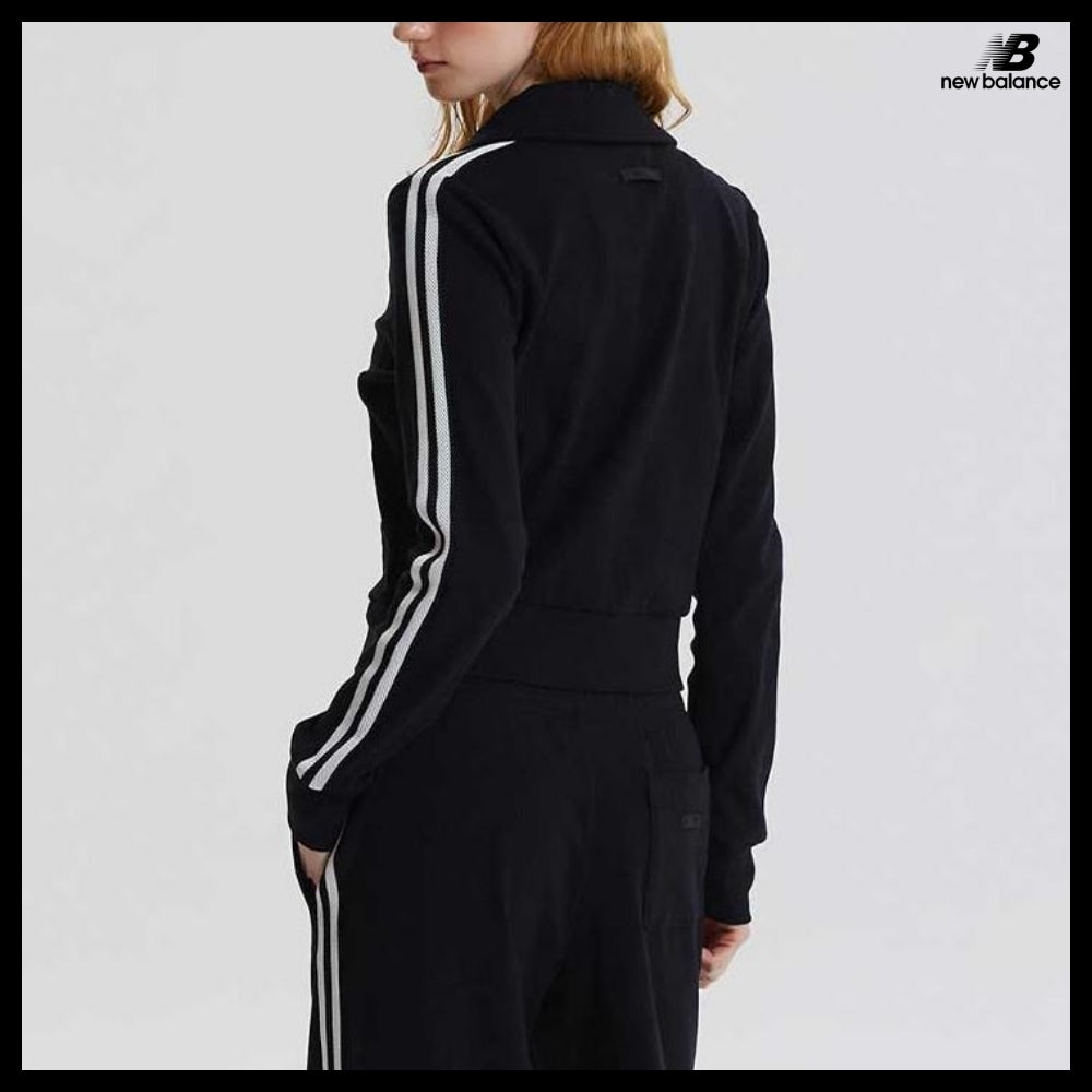 【New Balance】Women Track Ribbed Zip Up Jacket 3 Colors