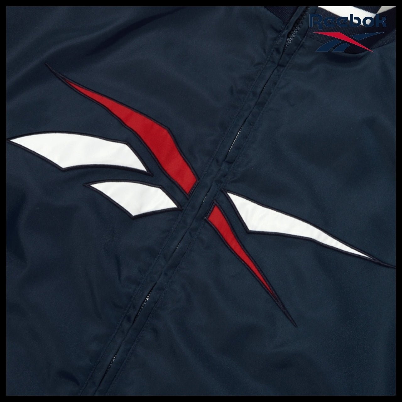 【Reebok】Vector Stadium Varsity Jacket Navy