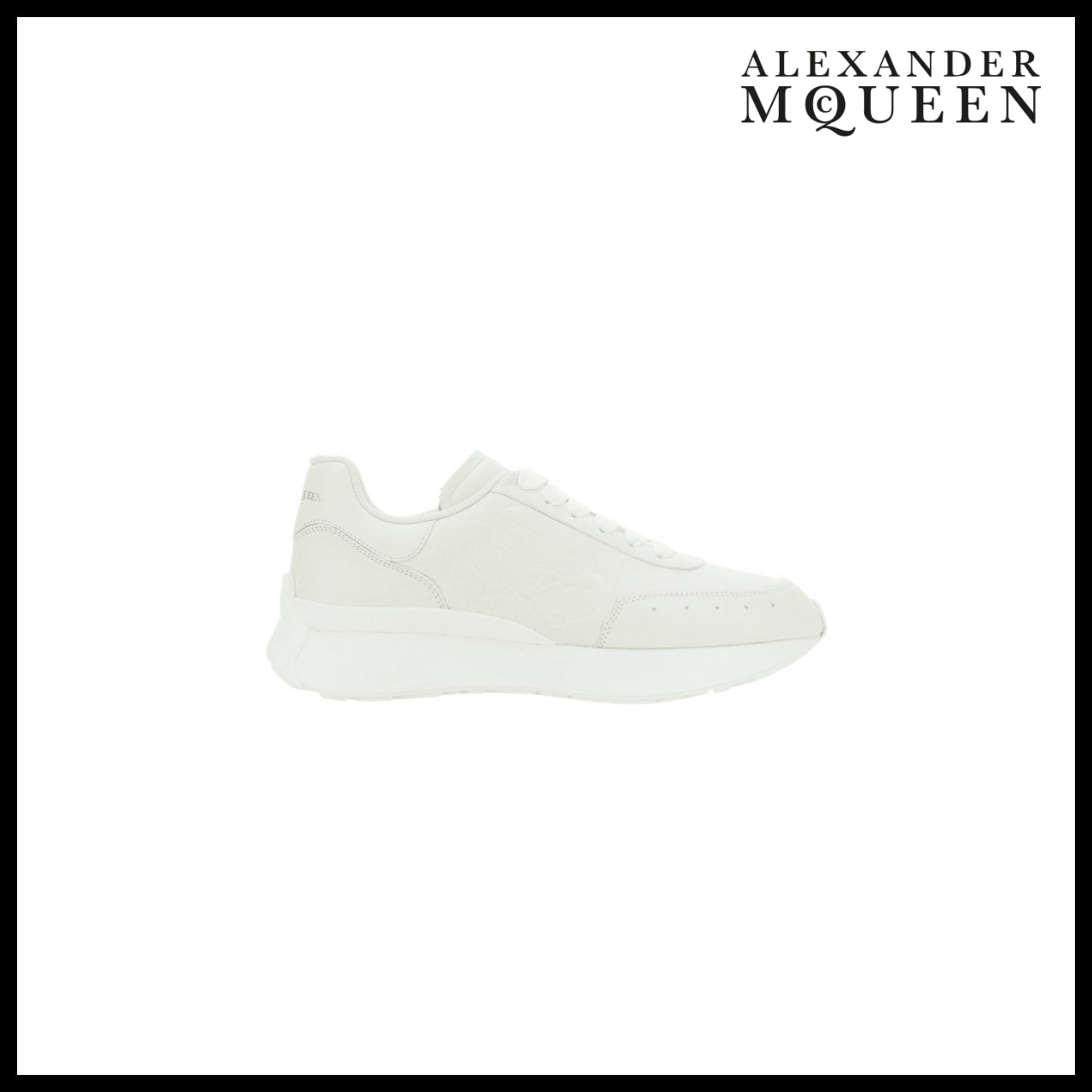 【Alexander Mcqueen】Sprint Runner Leather Sneakers White