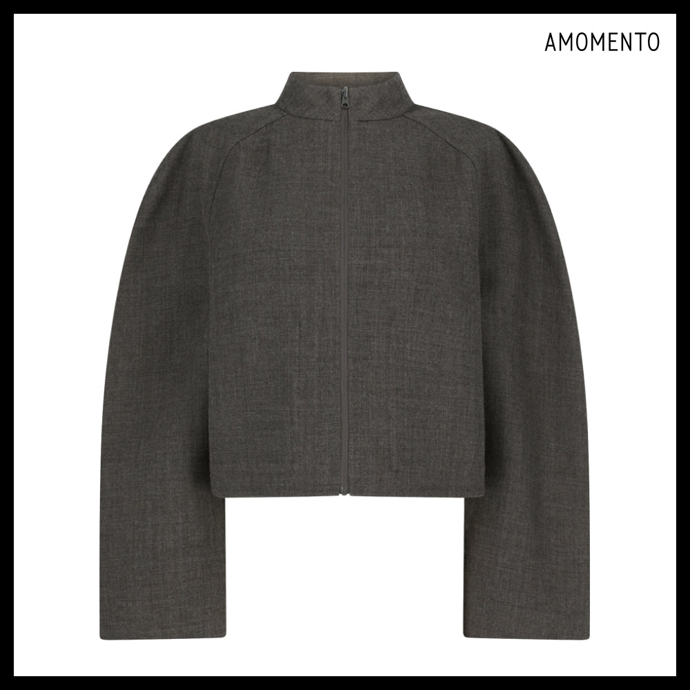 【AMOMENTO】Handmade Raglan Crop Jacket