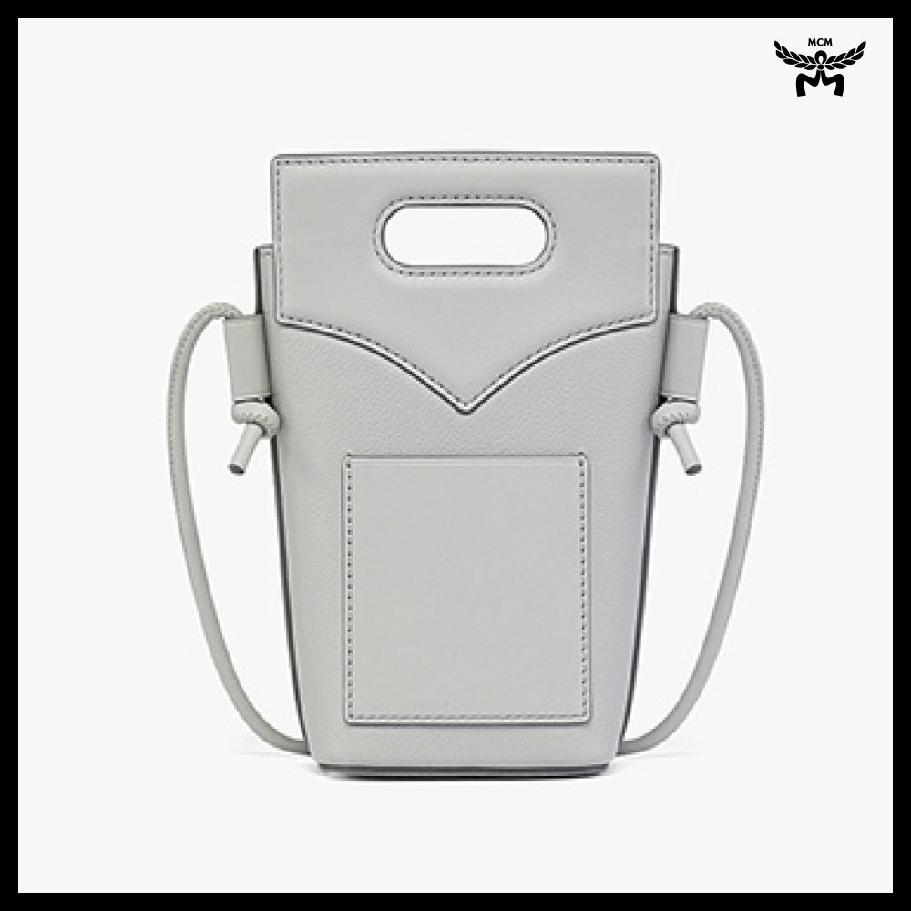 【MCM】 leather and calf leather diamond crossbody pouch