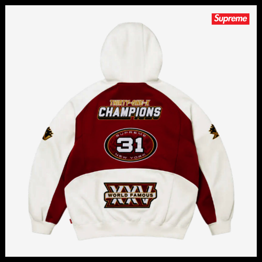 【100%正規品保証 Supreme】フットボール ジップパーカー