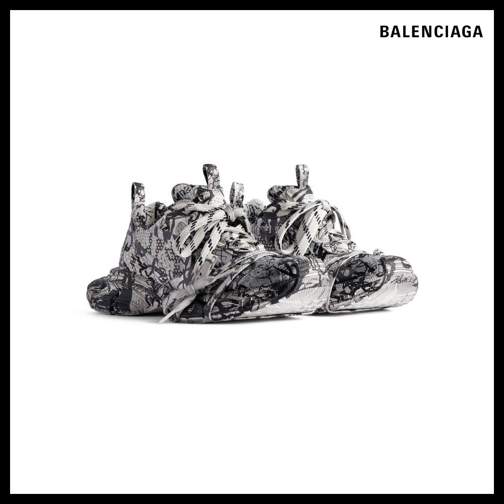 【BALENCIAGA】Women’s 3XL Extreme Graffiti Sneaker White/Bl