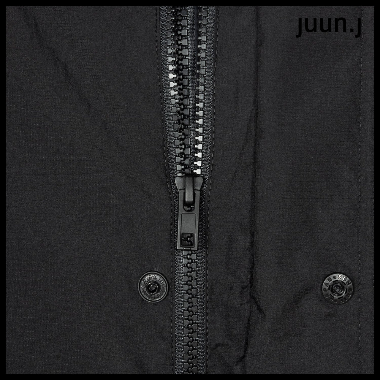 【JUUN.J】Ripstop Layered Puckering Jumper Black