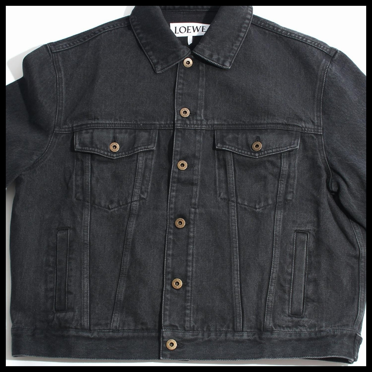 【LOEWE】Black Trucker Jacket casual outerwear