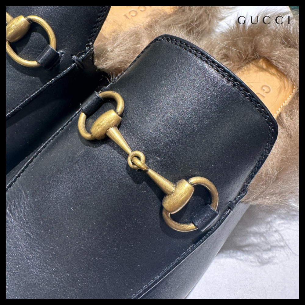 【GUCCI】Princetown Re-Edition Leather Mules Women