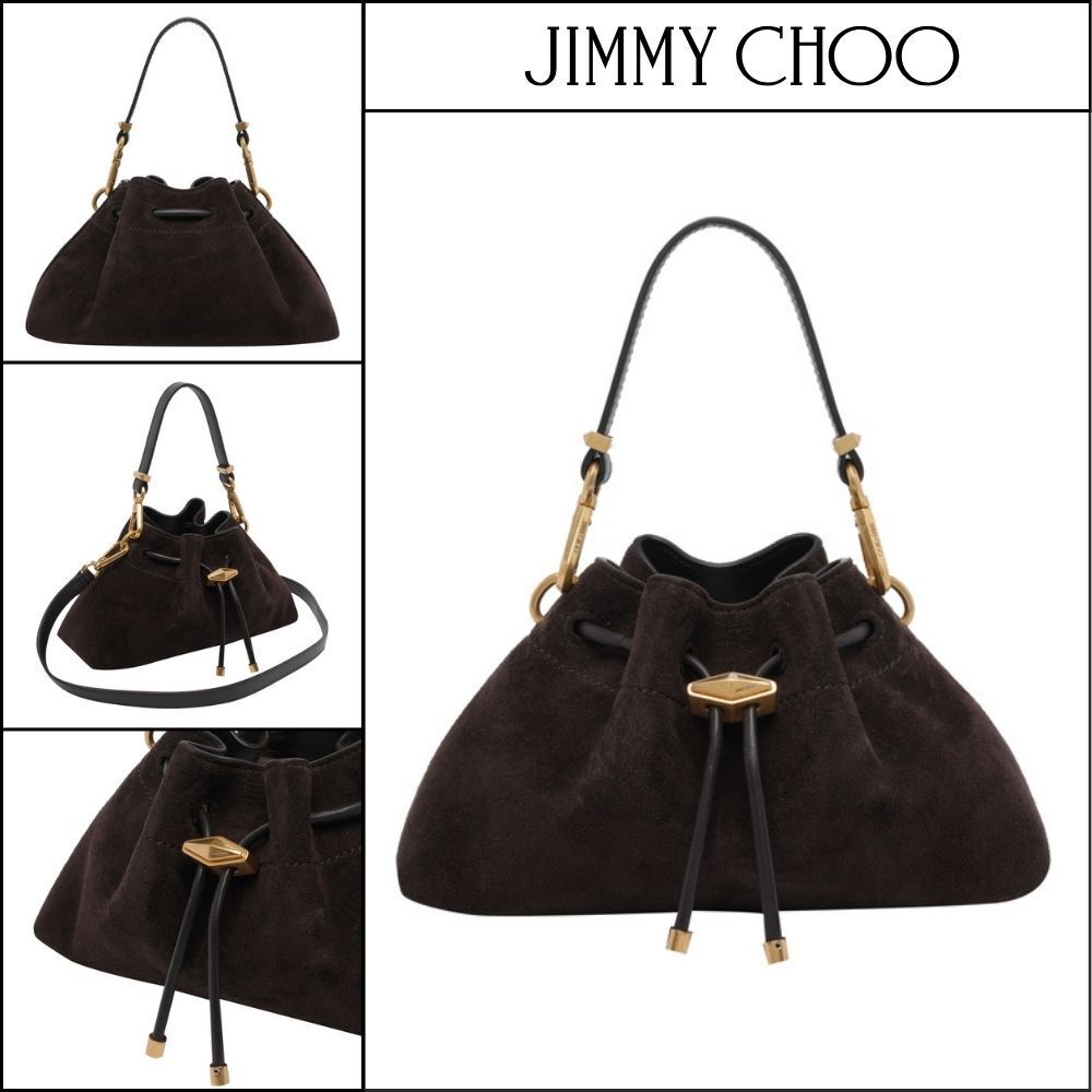 【JIMMY CHOO】Brown Bucket Bag