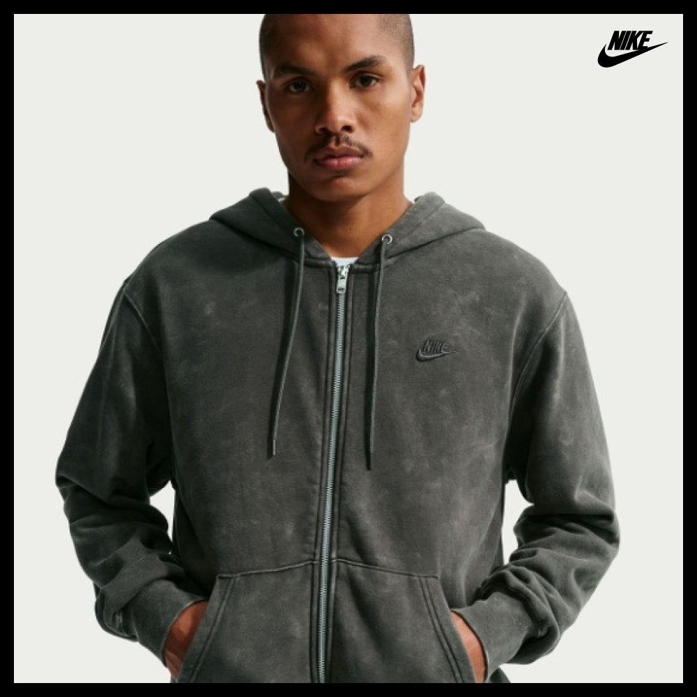 【Nike】Club Men’s Full-Zip Fleece Hoodie 3 Colors