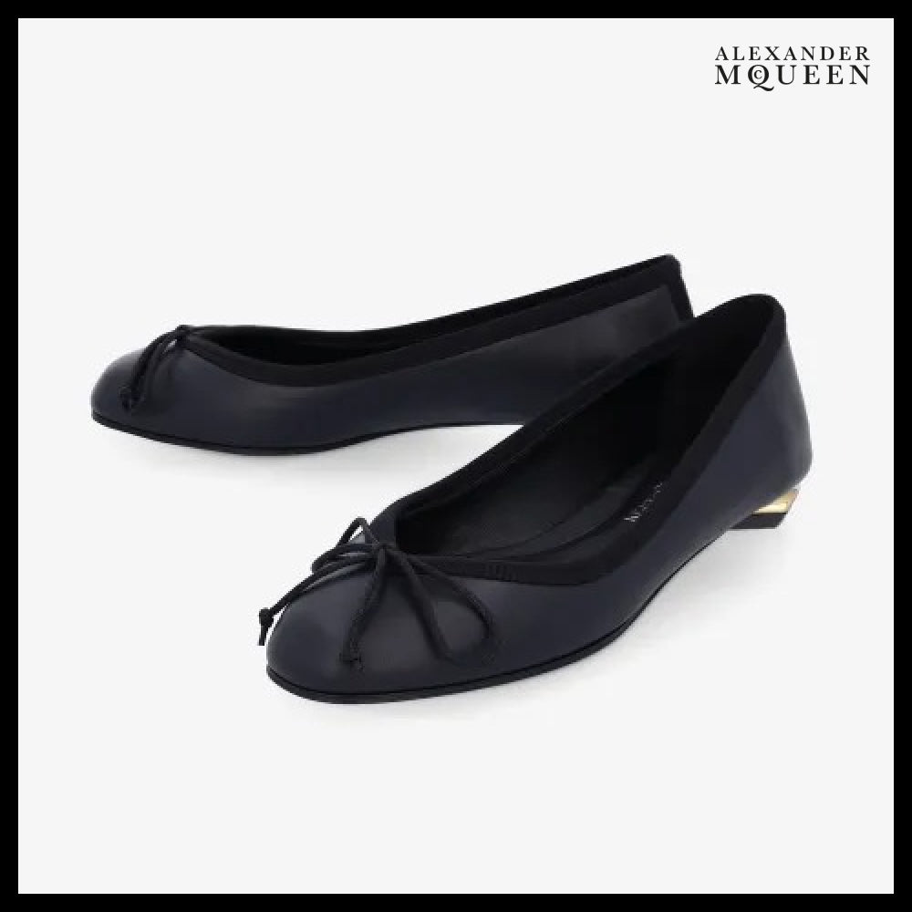 【Alexander Mcqueen】Armadillo Ballet Flat Shoes Black