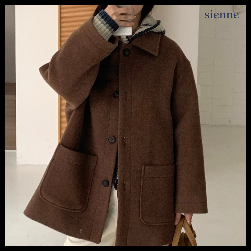【SIENNE】Margo Wool Jacket Chocolate Brown