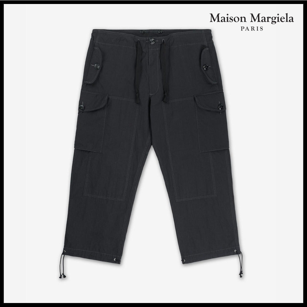 【Maison Margiela】String Cargo Pants Black