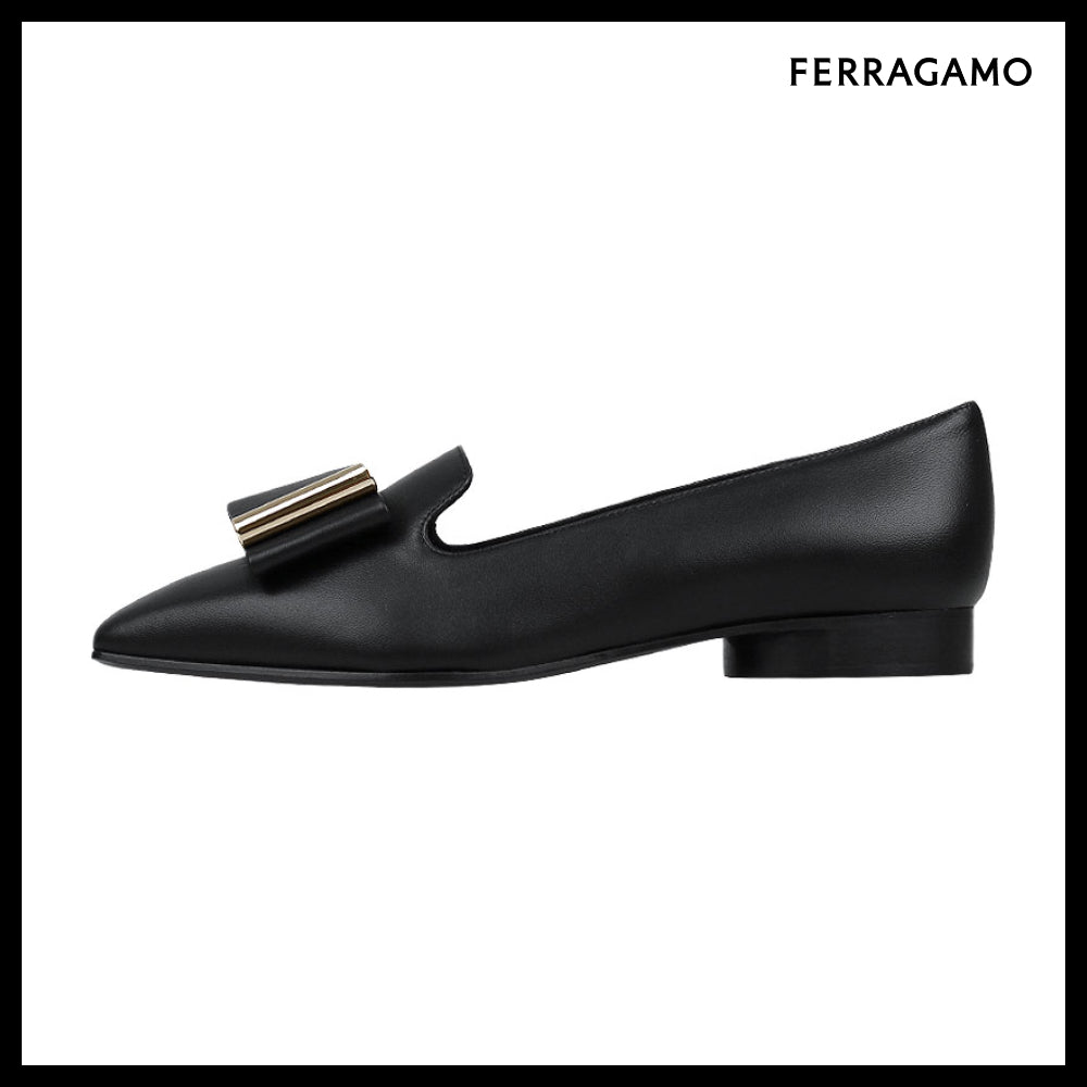 【FERRAGAMO】 Double Bow Loafers