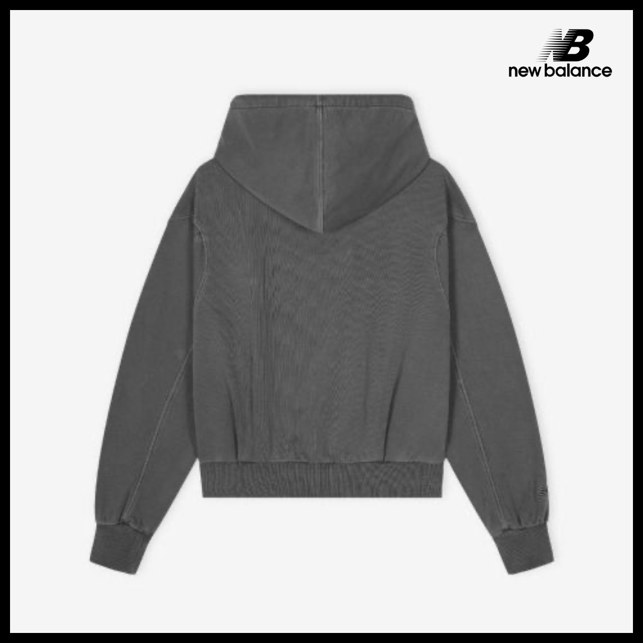 【New Balance】Women Essential Dyeing Hoodie Charcoal