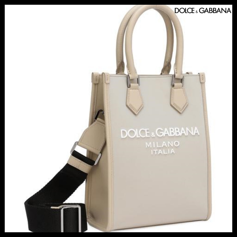 【Dolce&Gabbana】SMALL NYLON BAG RUBBERIZED LOGO