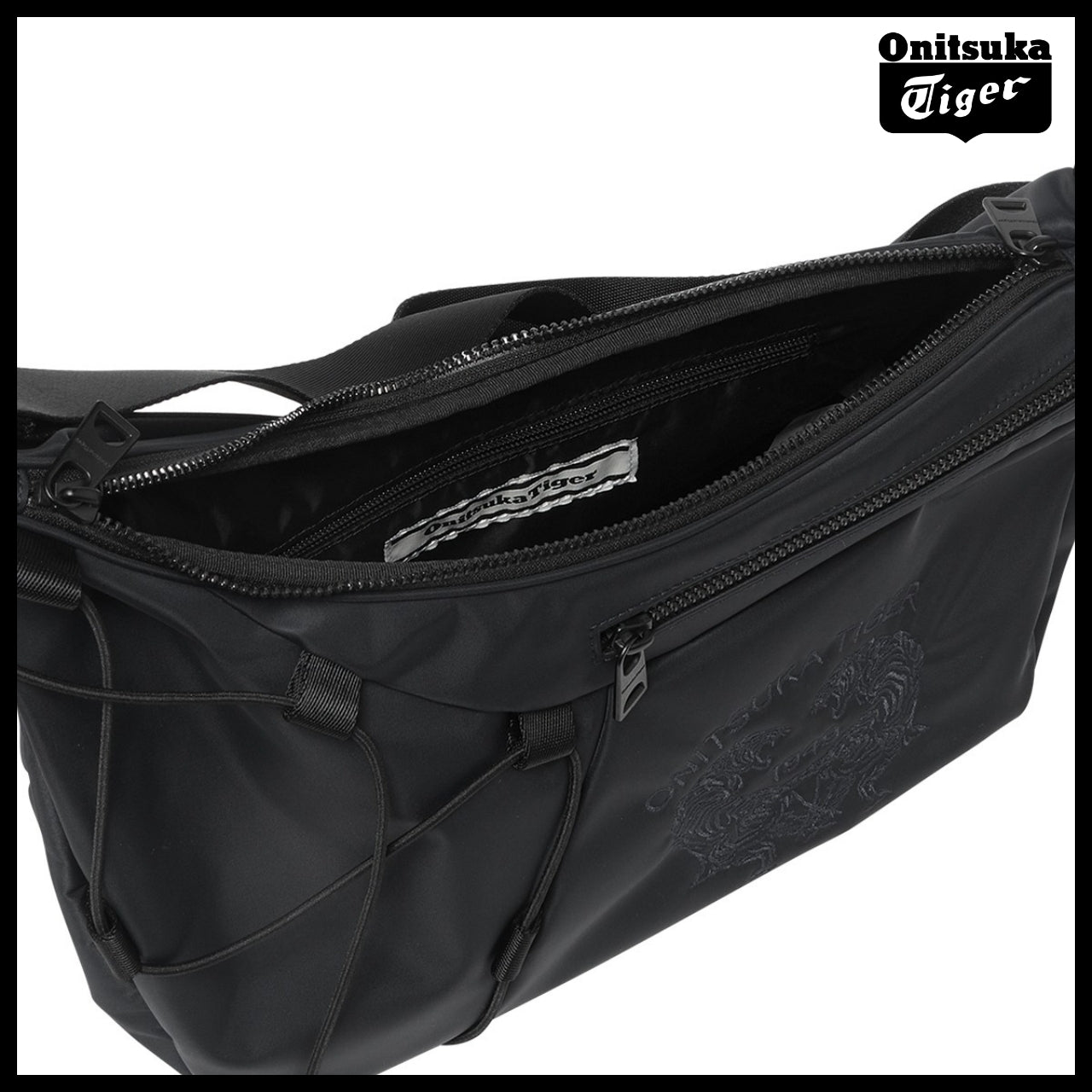 【ONITSUKA TIGER】TIGER POCKET MESSENGER BAG BLACK