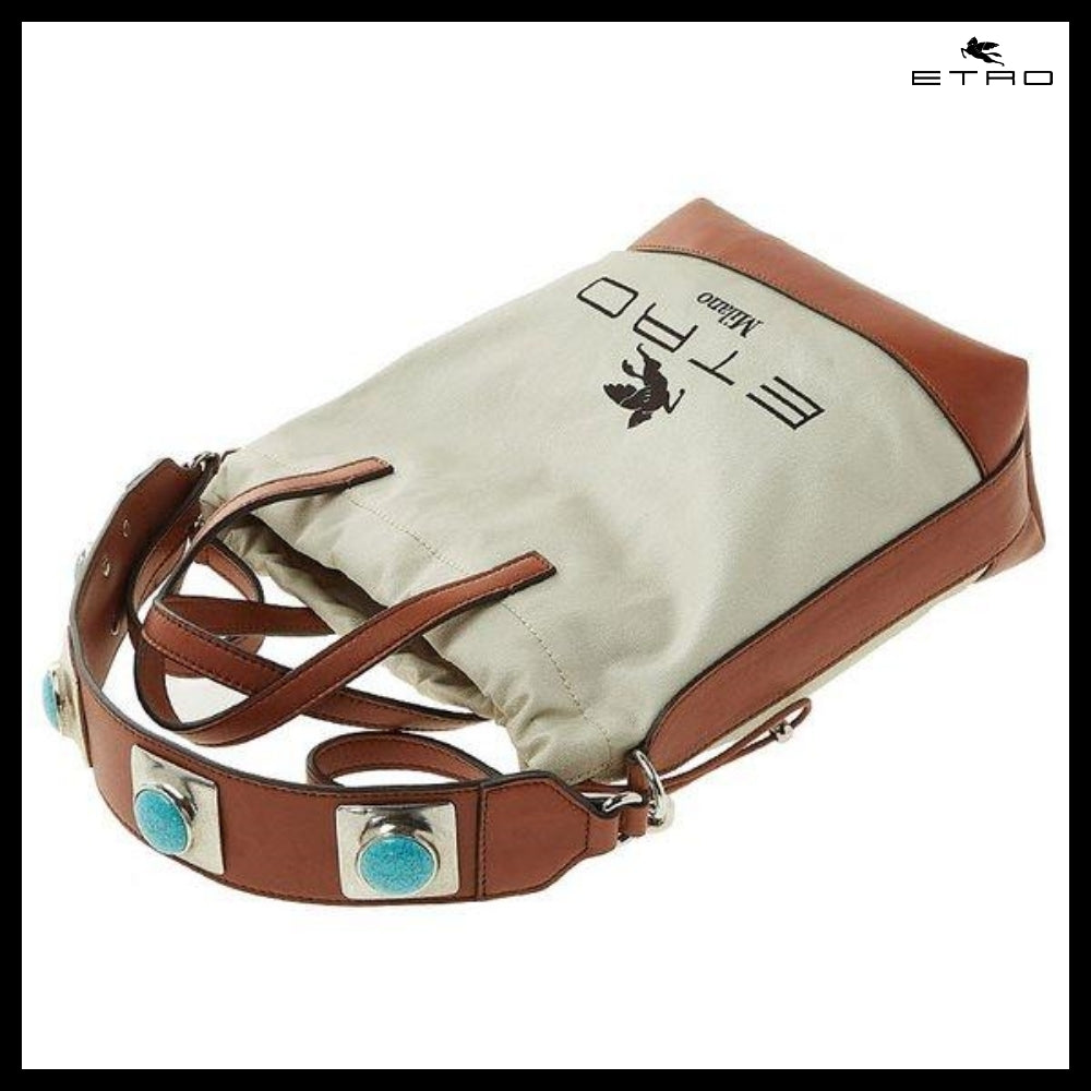 【ETRO】Logo Cotton Bucket Bag