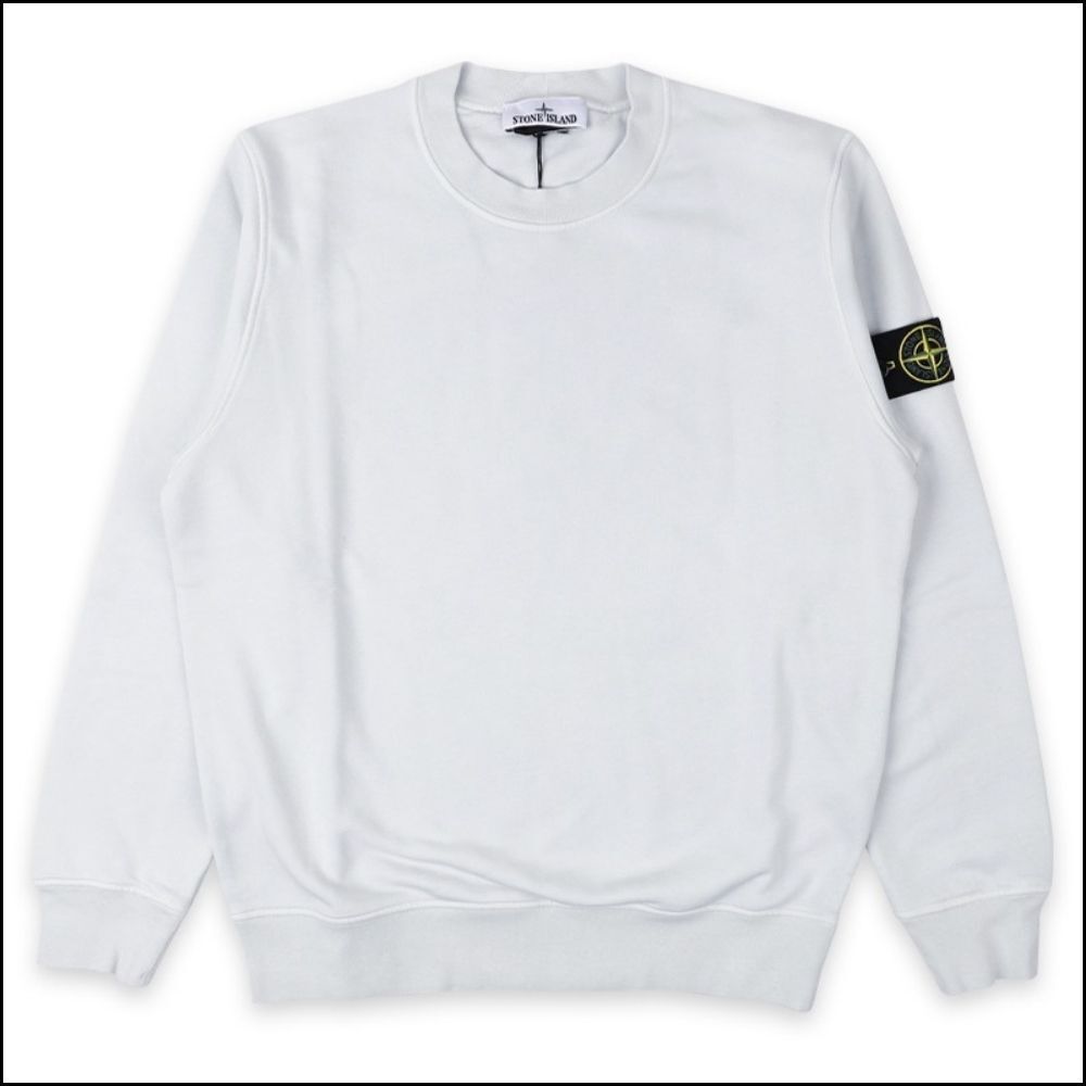 【STONE ISLAND】Wappen Patch Regular Fit Crewneck Sweatshirt