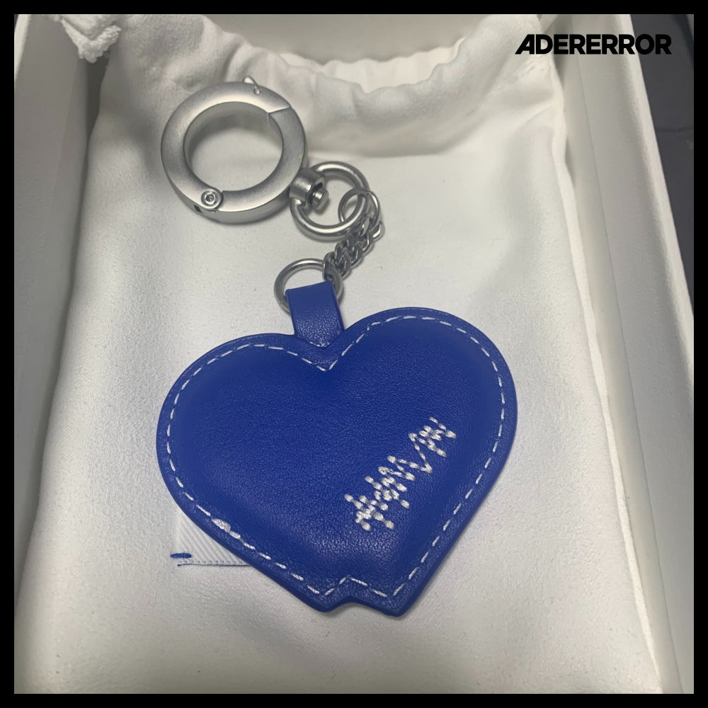 【ADERERROR】Twin Heart Keyring Z-Blue