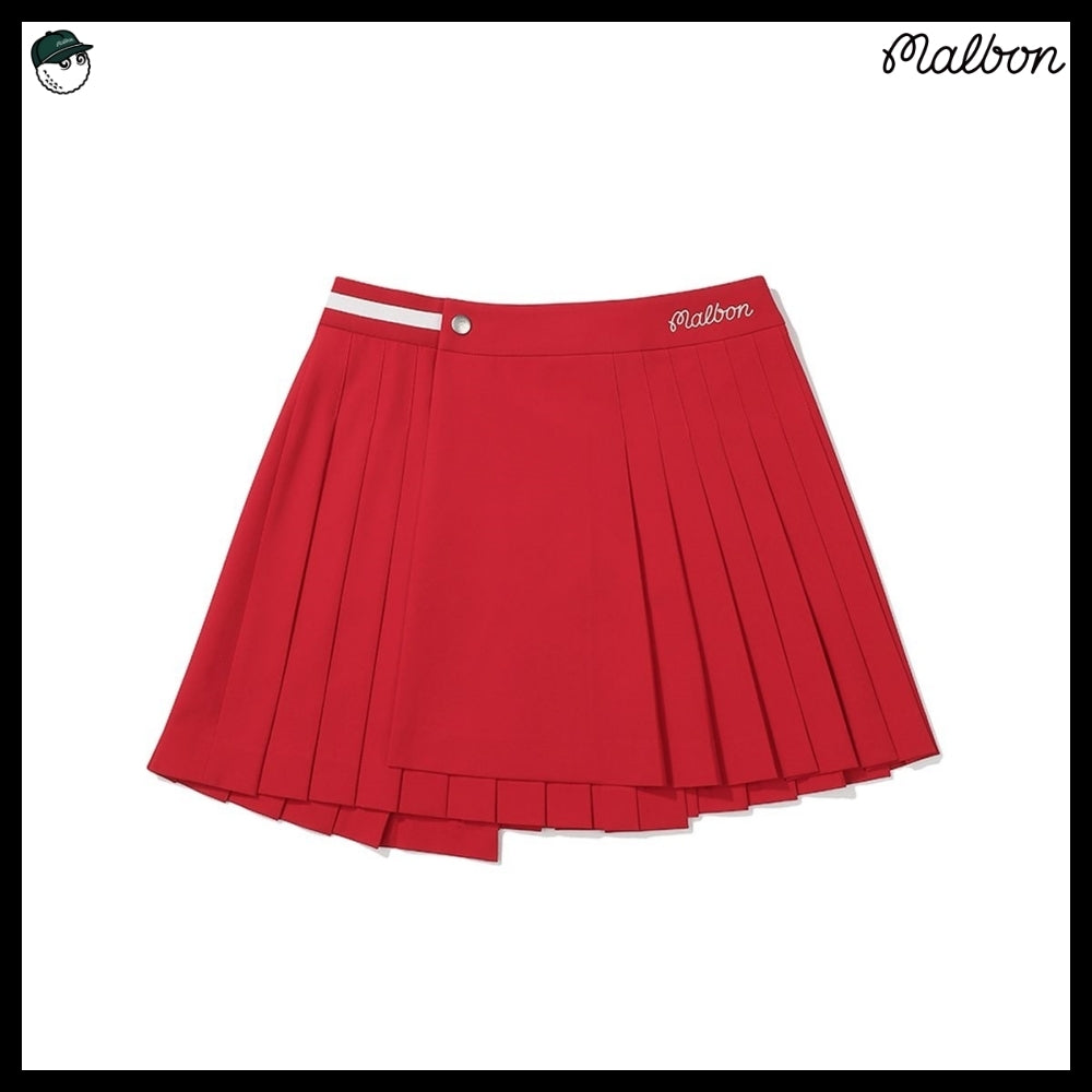 【Malbon Golf】Unbalanced Wrap Skirt WOMAN 3 Colors