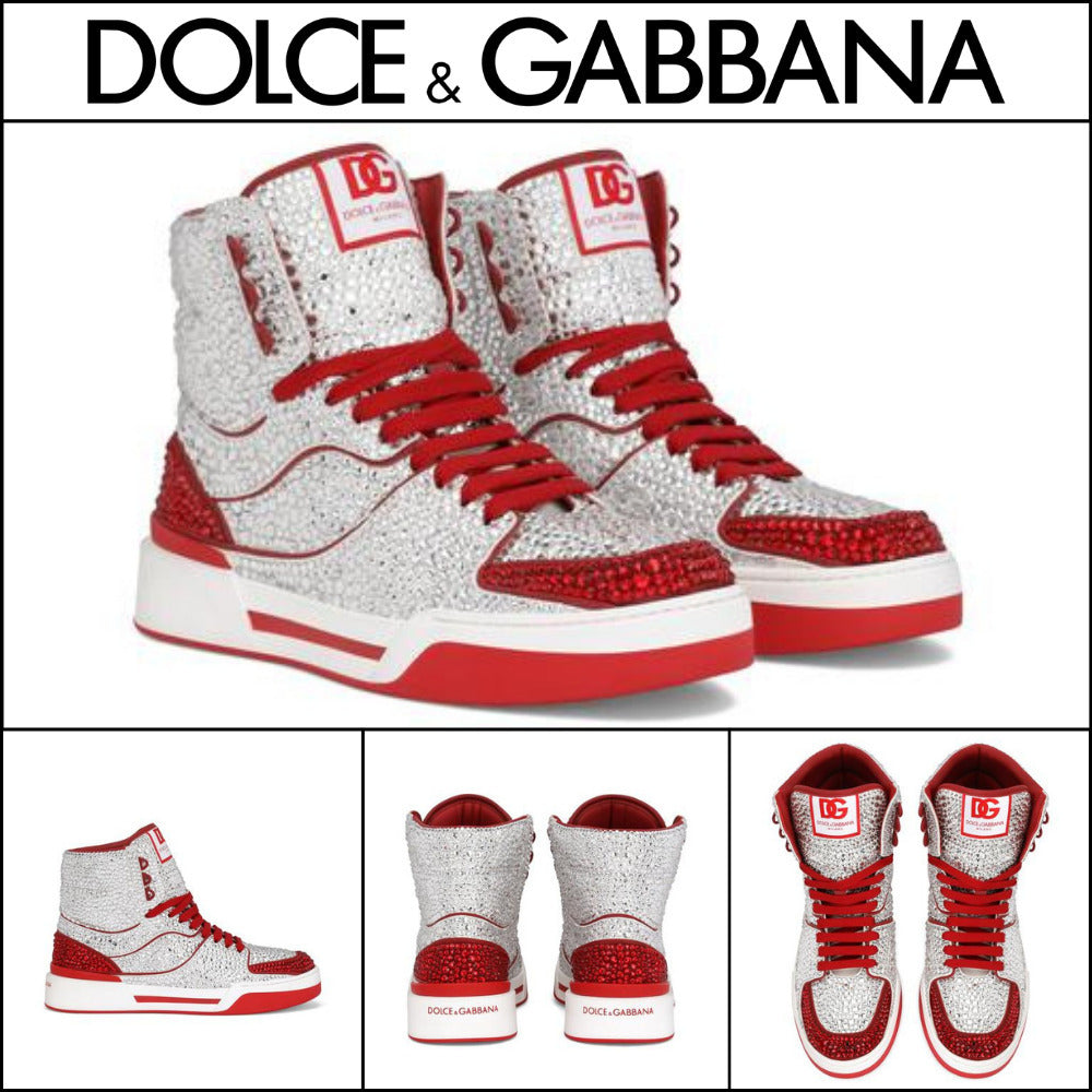 【Dolce & Gabbana】CALFSKIN NEW ROMA HIGH-TOP SNEAKERS