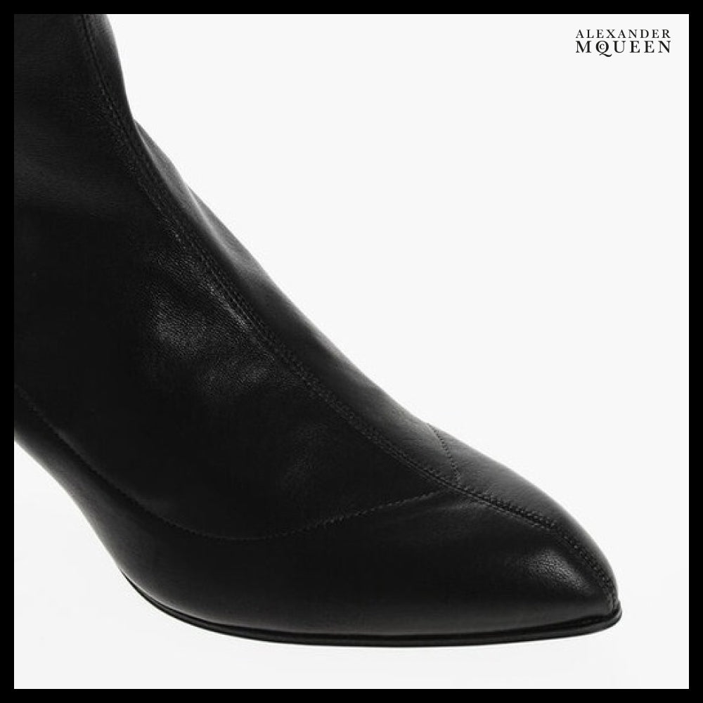 【Alexander Mcqueen】Armadillo Ankle Boots Black