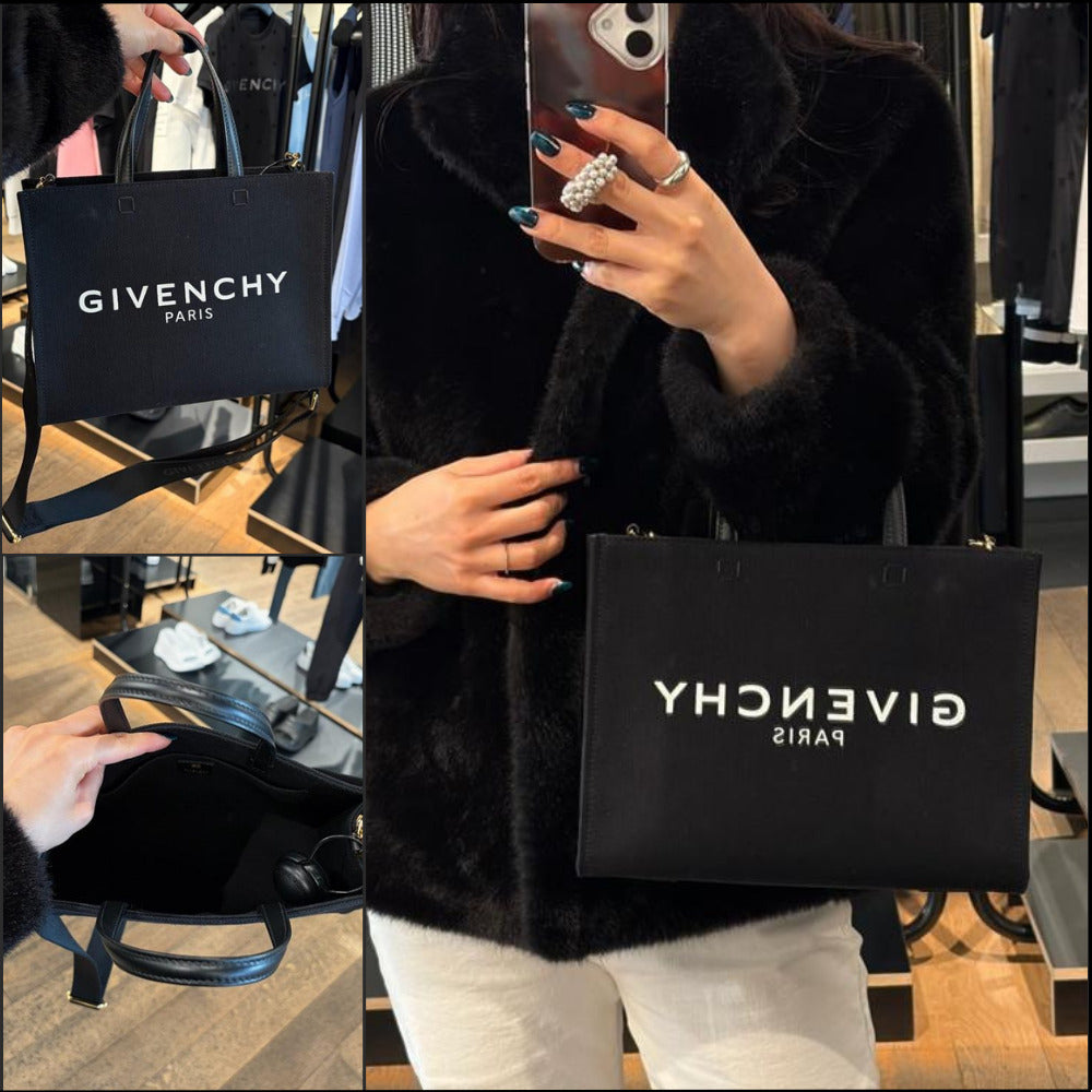 【GIVENCHY】Canvas Small Tote Bag Black