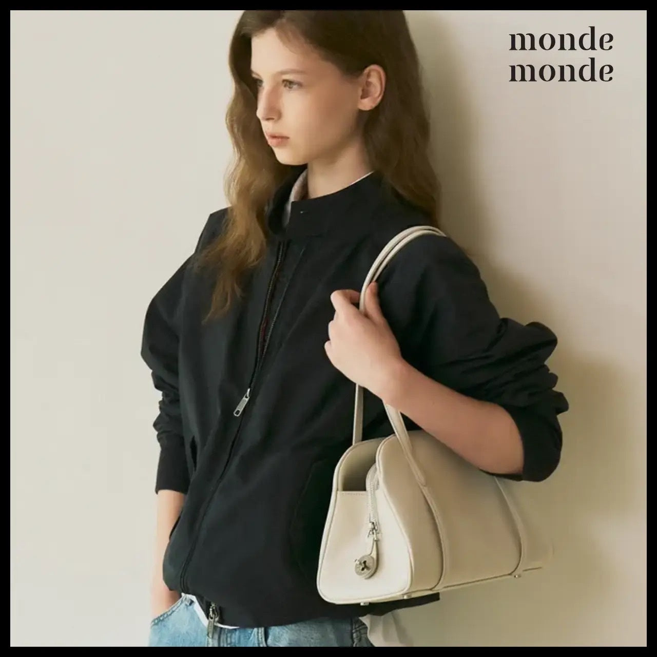 【monde monde】Moment Medium Shoulder Bag (4 Colors)