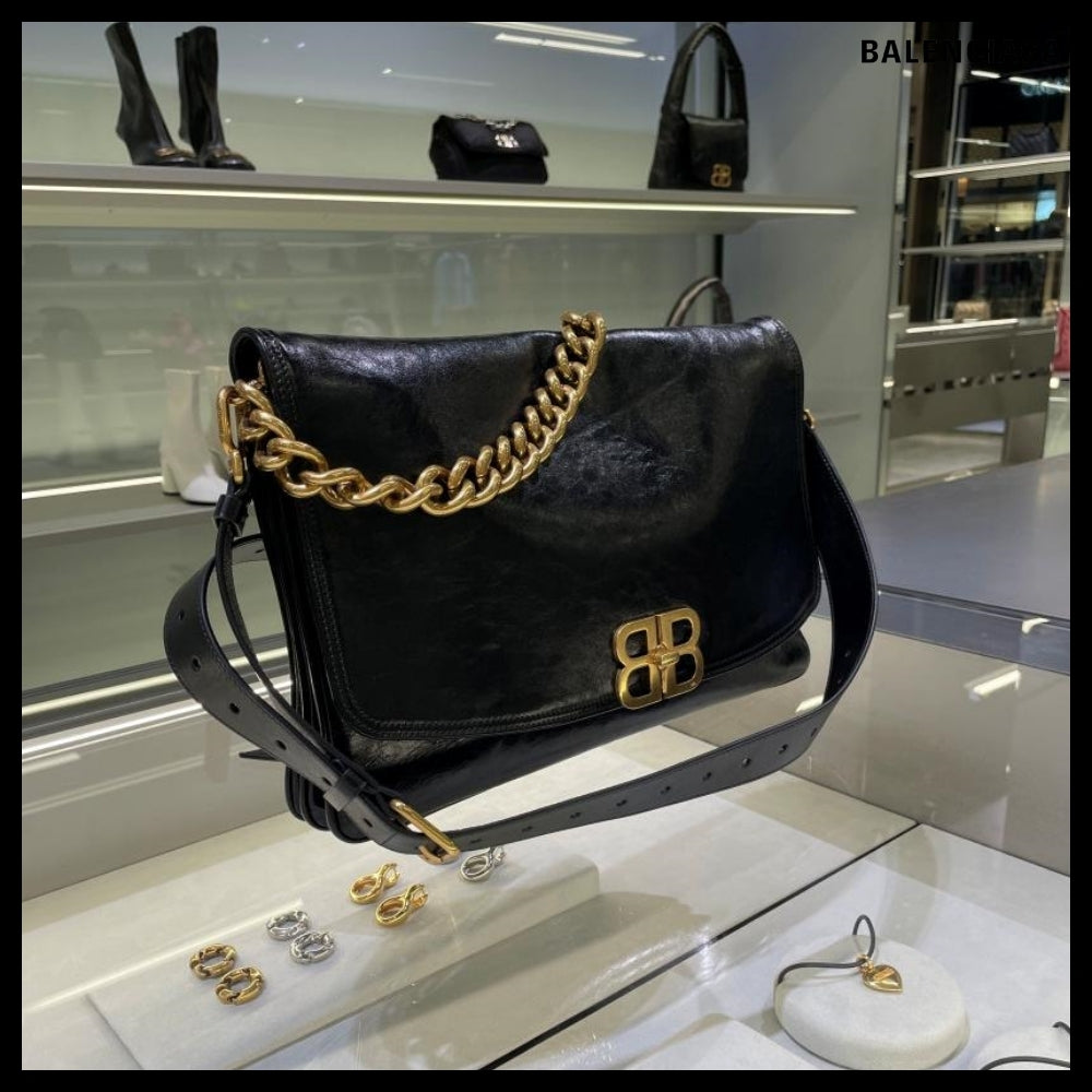 【BALENCIAGA】BB Soft Flap Bag L Black