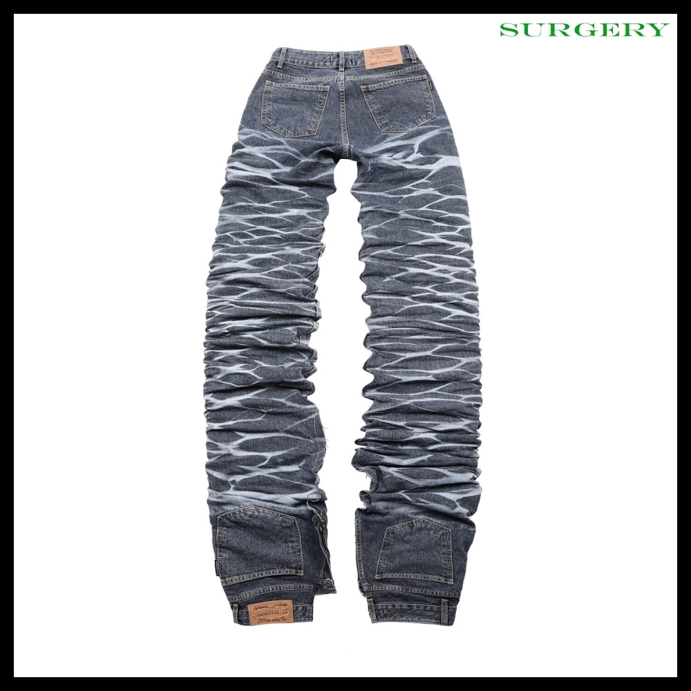 【SURGERY】Yoonseul Long Length Double Jeans Blue