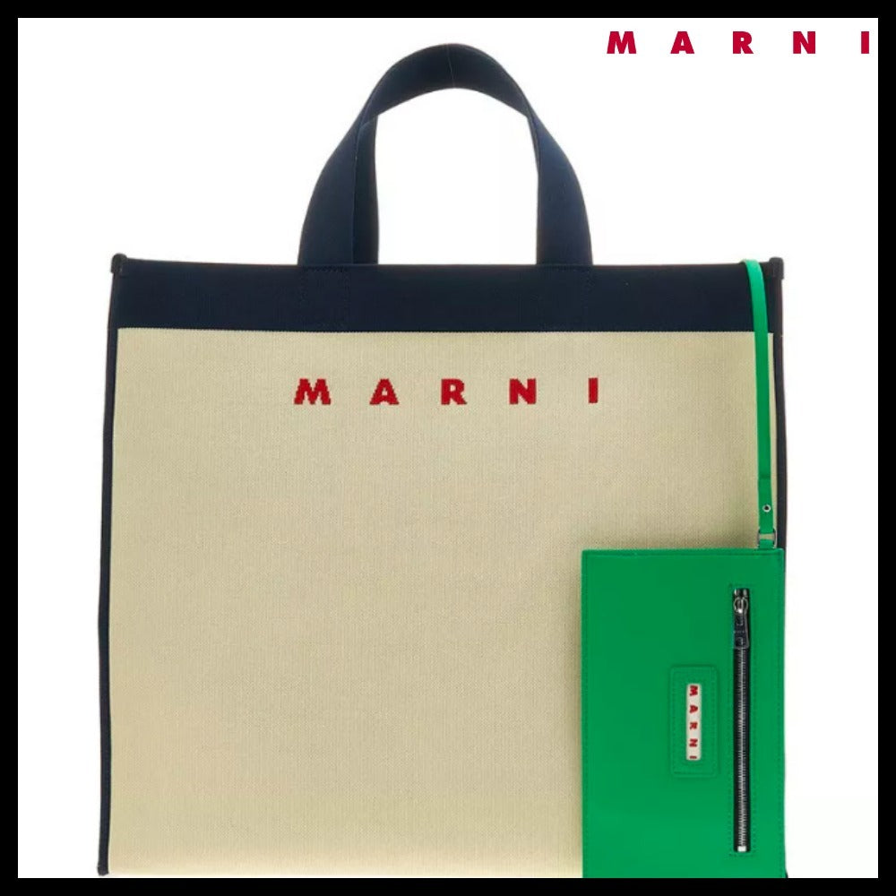 【MARNI】Jacquard Shopping Tote Bag