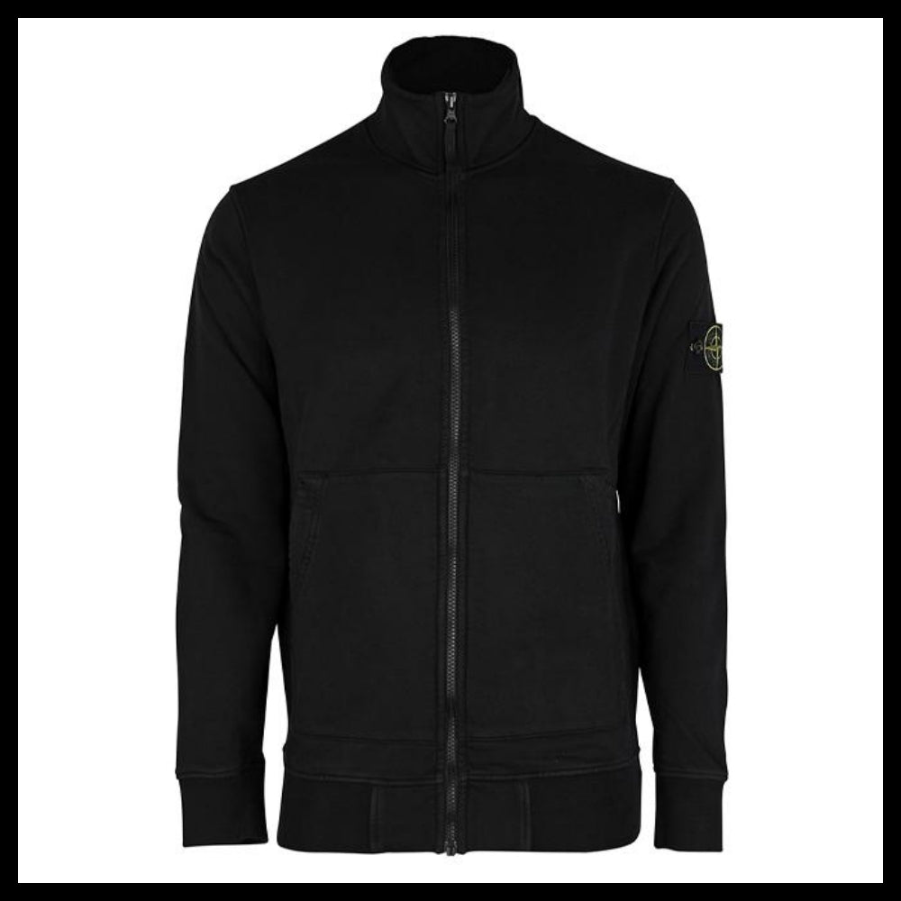 【Stone Island】Wappen Pocket Zip-up Jacket Black