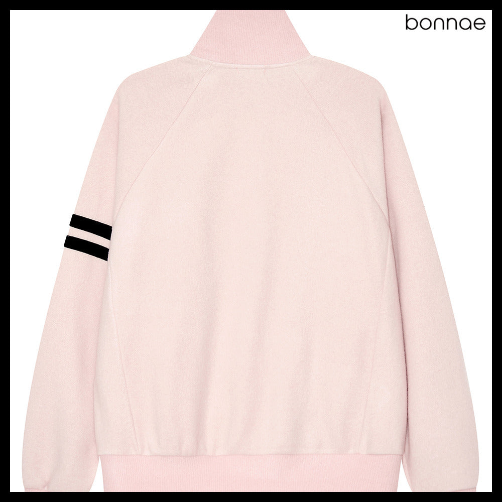【Bonnae】Beaded Knit Zip-Up 2Colors