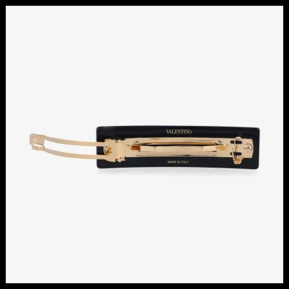 【VALENTINO】Swarovski Crystal Hair Pin Black Gold