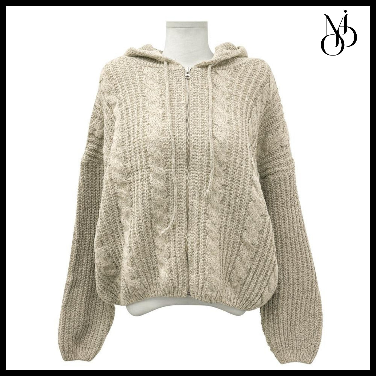 【MODIMOOD】Susu Cable Knit Zip-Up 7 Colors