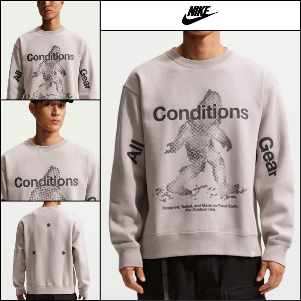 【NIKE】 Tuff Fleece Therma-Fit Pullover Crewneck Sweatshirt