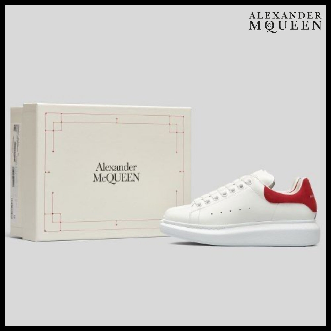 【Alexander Mcqueen】Oversized Sneakers in White/Red