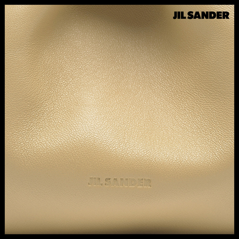 【JIL SANDER】Medium bow ribbon shoulder bag golden granola