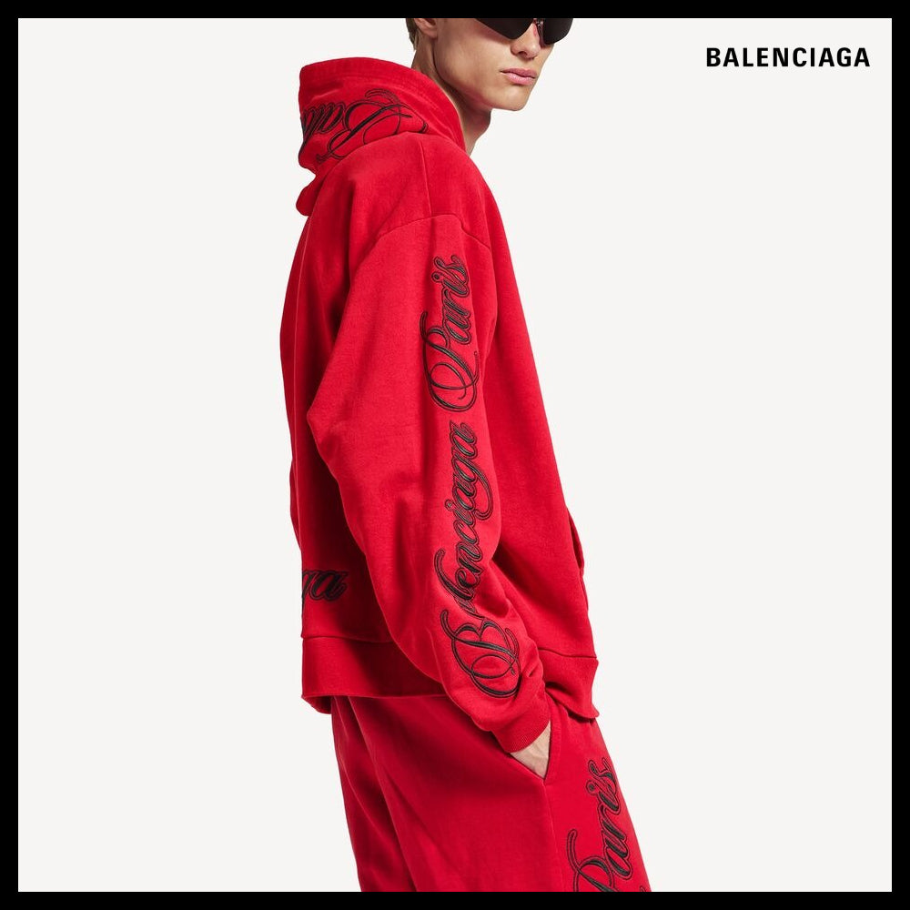 【BALENCIAGA】Cursive Oversized Hoodie